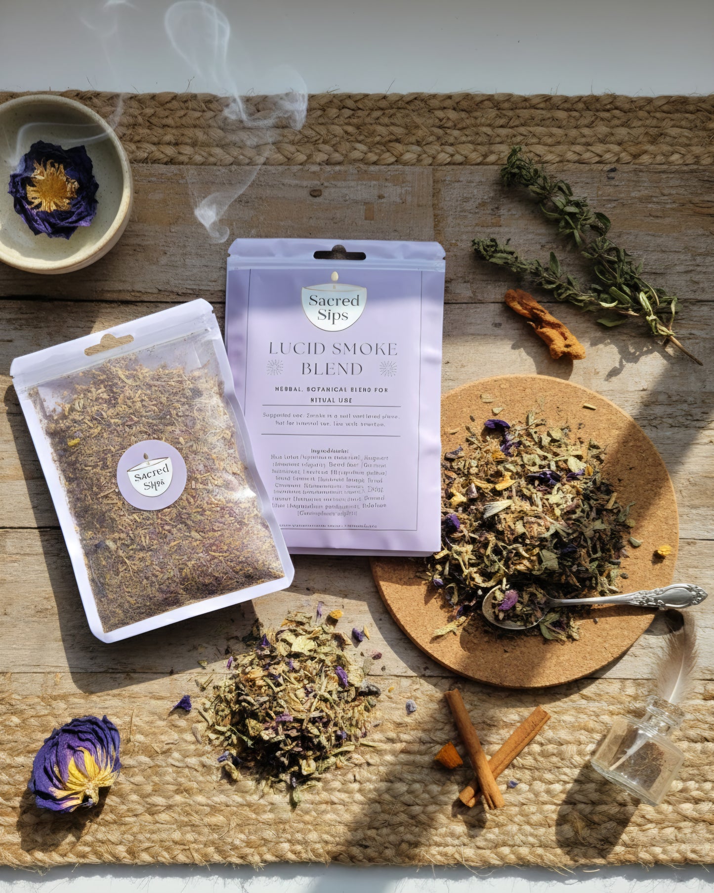 Lucid Smoke Blend – Tobacco-Free Herbal Smoking Alternative (10g)