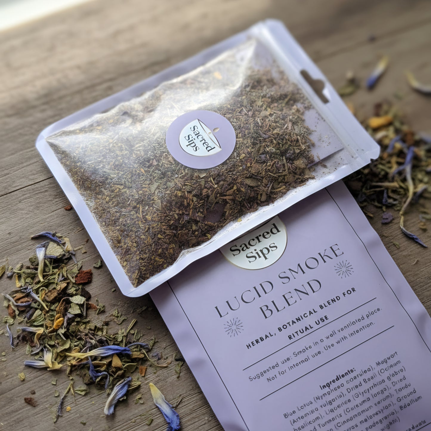 Lucid Smoke Blend – Tobacco-Free Herbal Smoking Alternative (10g)